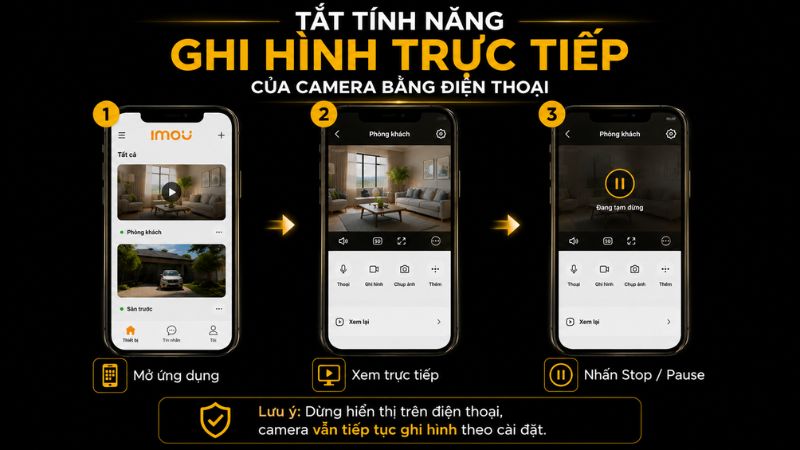 tắt tính năng ghi hình trực tiếp tắt tính năng ghi hình trực tiếp