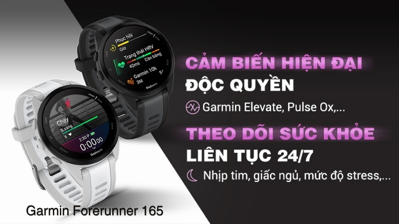 Garmin Forerunner 165 ăn Garmin Forerunner 165 ăn đứt đối thủ ở thuật toán phân tích độc quyền Body Battery