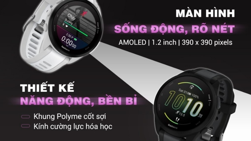 Garmin Forerunner 165 ưu tiên sự bền bỉ của một Runner đích thực Garmin Forerunner 165 ưu tiên sự bền bỉ của một Runner đích thực
