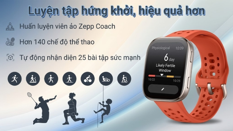 Amazfit Bip 6 sở hữu hơn 140 chế độ thể thao được tích hợp sẵn Amazfit Bip 6 sở hữu hơn 140 chế độ thể thao được tích hợp sẵn