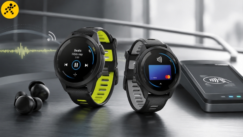 Nghe nhạc, kết nối tai nghe Bluetooth và thanh toán tiện lợi khi chạy bộ dễ dàng Nghe nhạc, kết nối tai nghe Bluetooth và thanh toán tiện lợi khi chạy bộ dễ dàng
