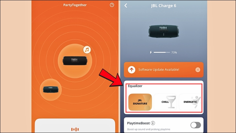 Chế độ mặc định JBL Signature và chế độ Chill Chế độ mặc định JBL Signature và chế độ Chill