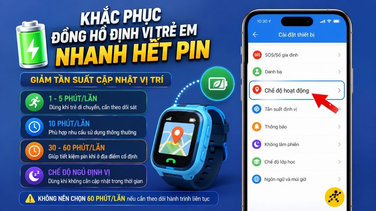 Giảm tần suất cập nhật vị trí Giảm tần suất cập nhật vị trí