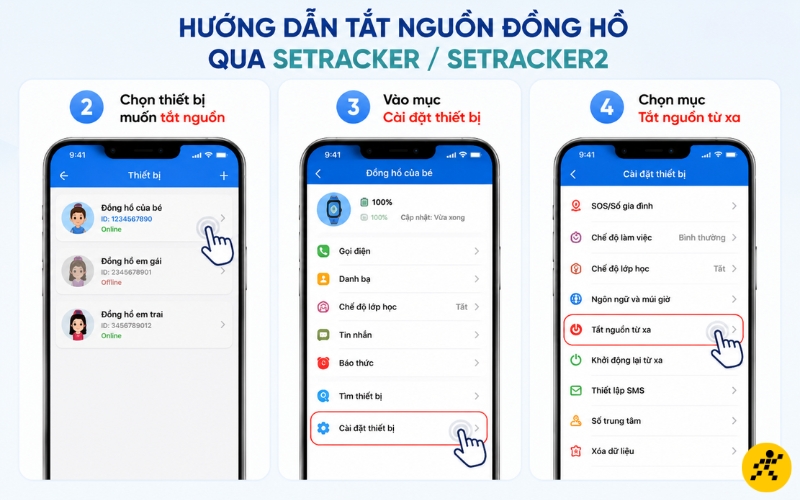 Tắt nguồn qua ứng dụng trên điện thoại Tắt nguồn qua ứng dụng trên điện thoại
