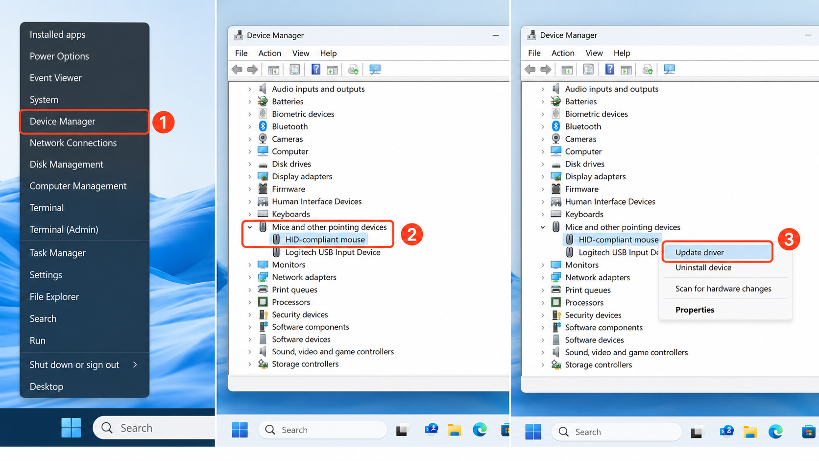 Cập nhật Driver chuột mặc định trên Windows Cập nhật Driver chuột mặc định trên Windows