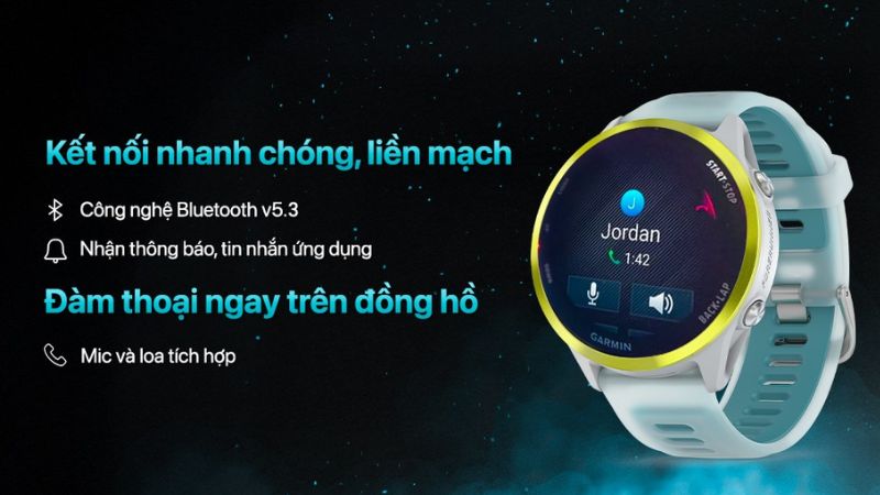 Garmin Forerunner 570 tích hợp loa và mic đàm thoại trực tiếp trên đồng h Garmin Forerunner 570 tích hợp loa và mic đàm thoại trực tiếp trên đồng hồ