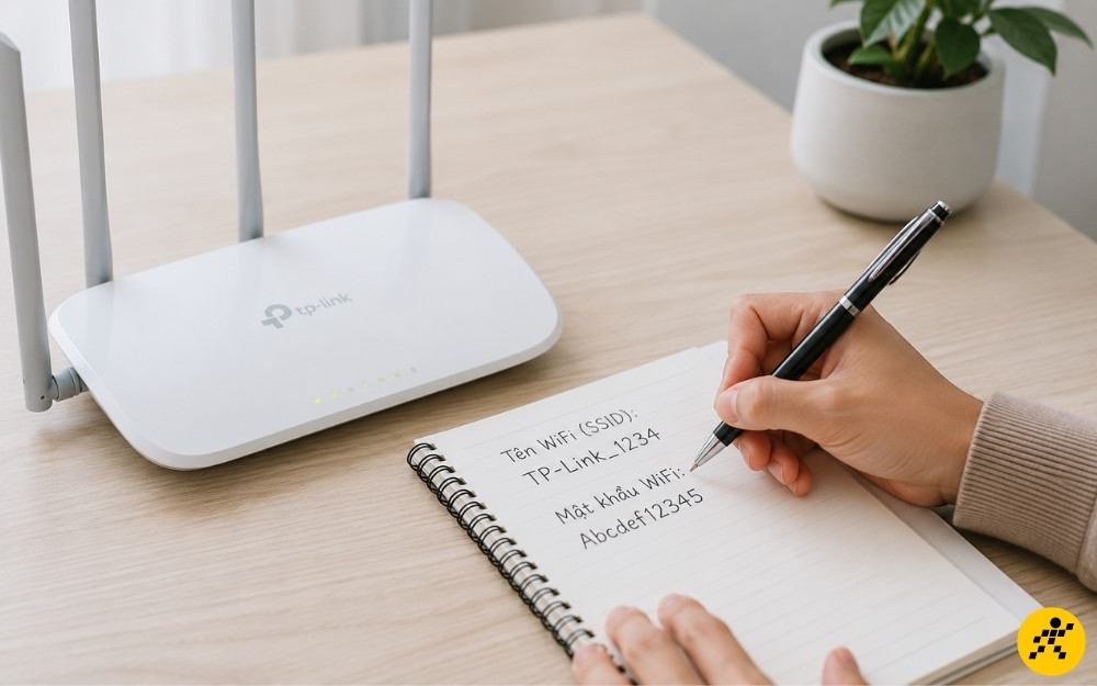 Ghi lại chính xác tên WiFi trước khi ẩn Ghi lại chính xác tên WiFi trước khi ẩn