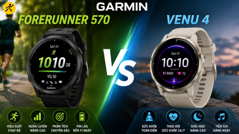 Nên chọn mua Garmin Forerunner 570 hay Venu 4? Nên chọn mua Garmin Forerunner 570 hay Venu 4?