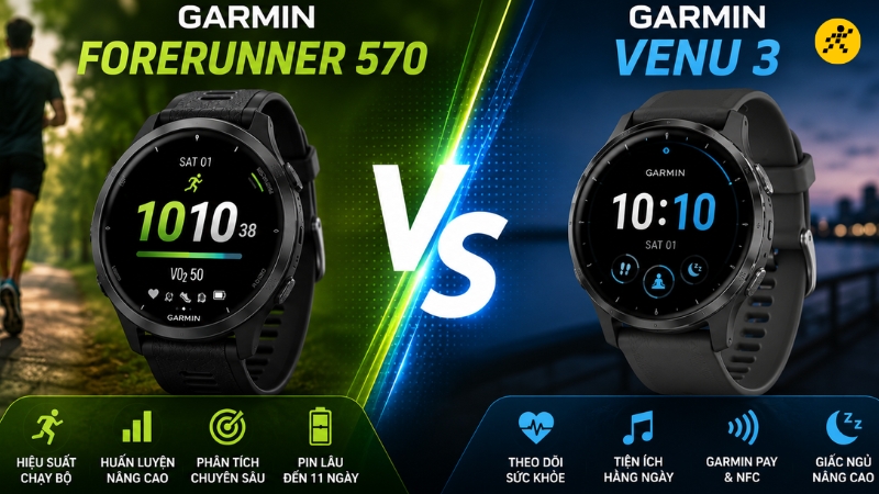 Nên chọn mua Garmin Forerunner 570 hay Garmin Venu 3? Nên chọn mua Garmin Forerunner 570 hay Garmin Venu 3?