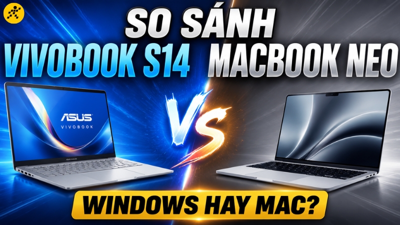 Nên chọn mua Vivobook S14 hay MacBook Neo? Nên chọn mua Vivobook S14 hay MacBook Neo?