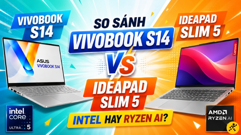 Nên chọn mua Vivobook S14 hay IdeaPad Slim 5? Nên chọn mua Vivobook S14 hay IdeaPad Slim 5?
