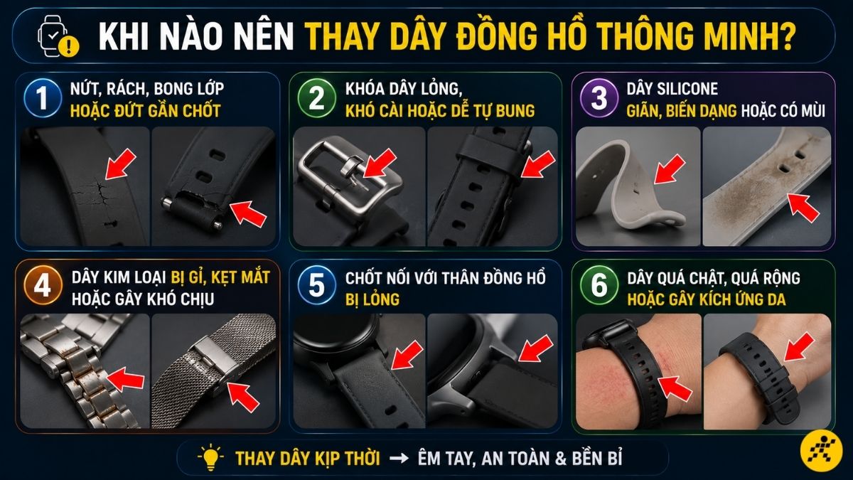 Dấu hiệu nên thay dây đồng hồ Dấu hiệu nên thay dây đồng hồ
