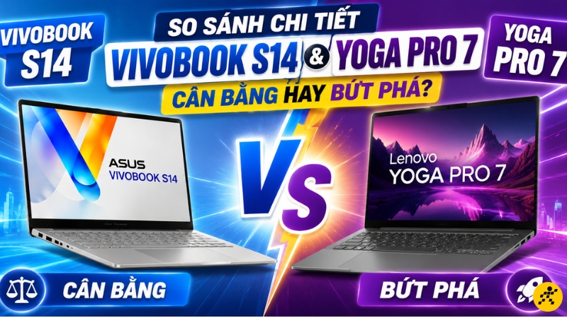 Nên chọn mua Vivobook S14 hay Yoga Pro 7? Nên chọn mua Vivobook S14 hay Yoga Pro 7?