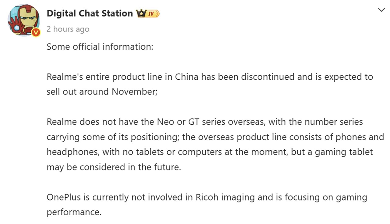 Realme Gt 9 Và Neo 9 Series Sẽ Không Ra Mắt Trong Năm Nay