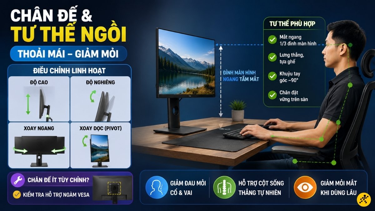 Chân đế và tư thế ngồi Chân đế và tư thế ngồi