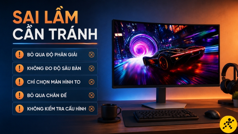 Tránh chọn màn hình chỉ vì kích thước; hãy xét độ phân giải, bàn và cấu hình máy Tránh chọn màn hình chỉ vì kích thước; hãy xét độ phân giải, bàn và cấu hình máy