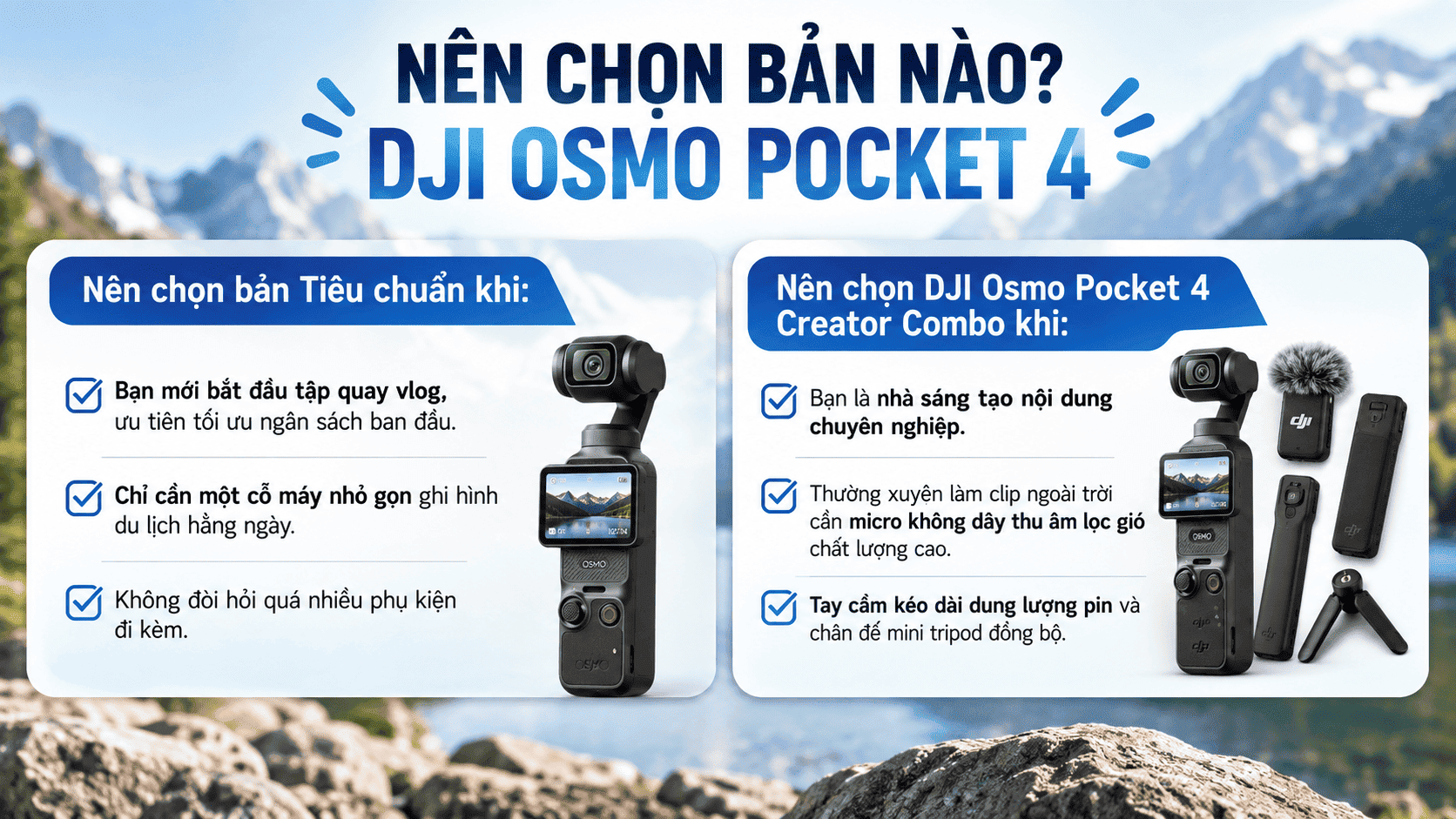 Chọn bản Tiêu chuẩn hay Creator Combo sẽ dựa vào nhu cầu sử dụng Chọn bản Tiêu chuẩn hay Creator Combo sẽ dựa vào nhu cầu sử dụng