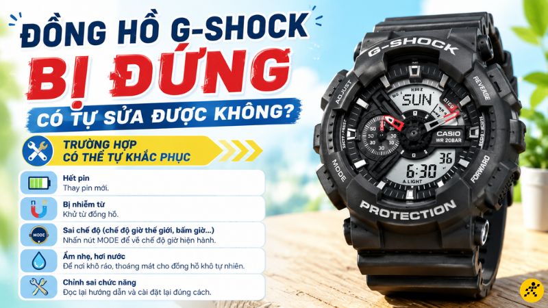 Bạn có thể tự sửa đồng hồ G-Shock tại nhà nếu lỗi xuất phát từ phần mềm Bạn có thể tự sửa đồng hồ G-Shock tại nhà nếu lỗi xuất phát từ phần mềm