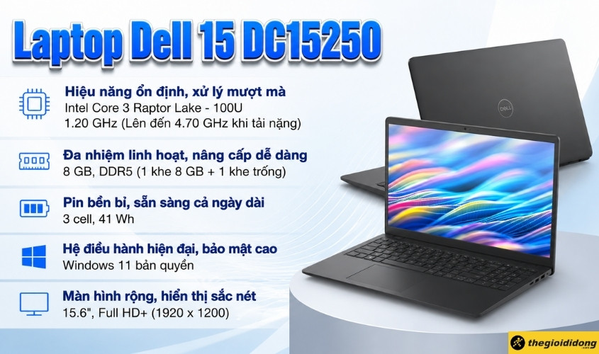 Tổng quan về laptop Dell 15 DC15250 Tổng quan về laptop Dell 15 DC15250