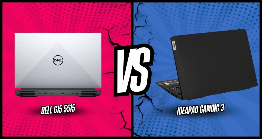 So sánh thiết kế Dell G15 5515 và IdeaPad Gaming 3 So sánh thiết kế Dell G15 5515 và IdeaPad Gaming 3
