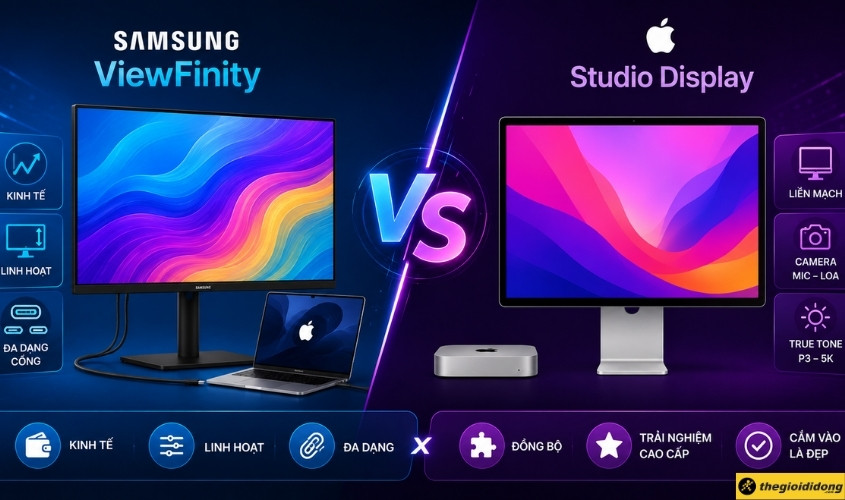 Nên chọn mua Samsung Viewfinity hay Apple Studio Display Nên chọn mua Samsung Viewfinity hay Apple Studio Display