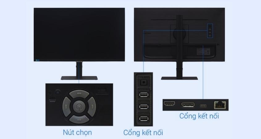 Samsung ViewFinity S8 có đa dạng cổng kết nối Samsung ViewFinity S8 có đa dạng cổng kết nối
