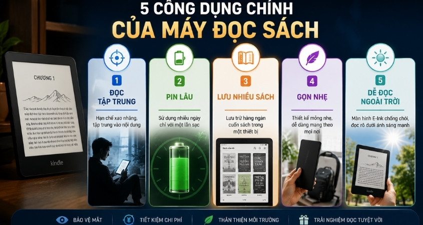 Công dụng máy đọc sách trong đời sống hằng ngày Công dụng máy đọc sách trong đời sống hằng ngày