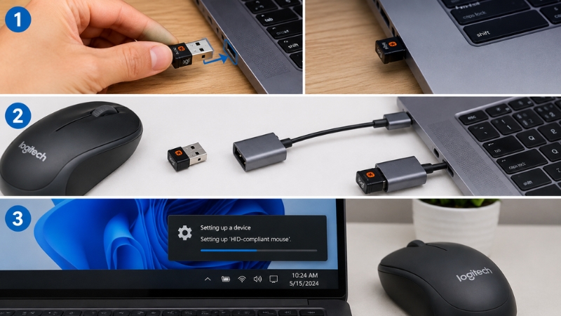 Kết nối nhanh th&ocirc;ng qua đầu thu USB