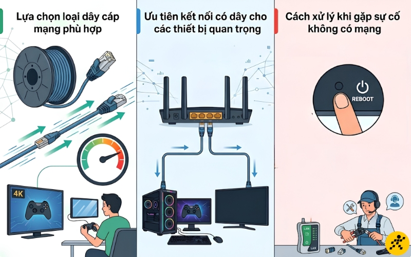 C&aacute;c mẹo cần biết khi cắm d&acirc;y mạng wifi v&agrave;o router TP_link