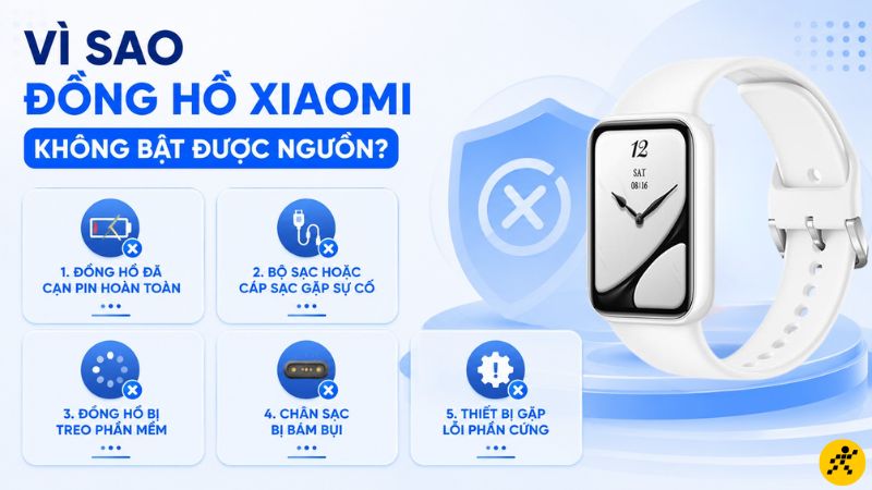 5 nguyên nhân làm đồng hồ Xiaomi không bật được nguồn 5 nguyên nhân làm đồng hồ Xiaomi không bật được nguồn