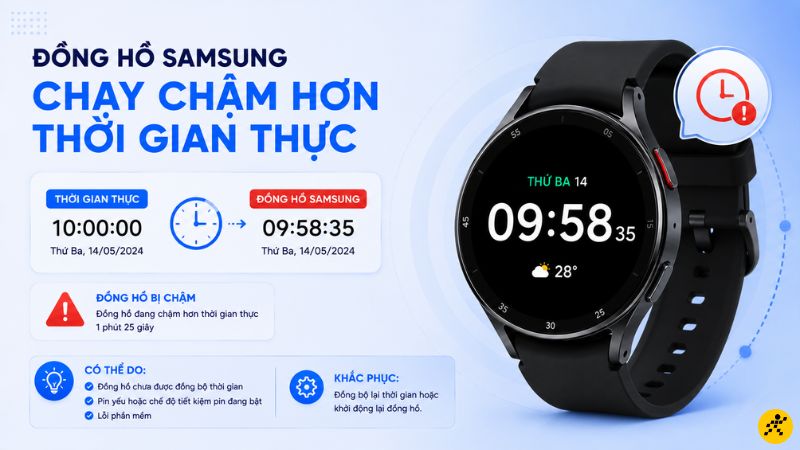 Đồng hồ chạy chậm hơn thời gian thực Đồng hồ chạy chậm hơn thời gian thực