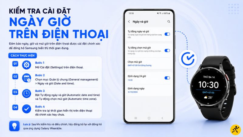 Kiểm tra cài đặt ngày giờ trên điện thoại Kiểm tra cài đặt ngày giờ trên điện thoại