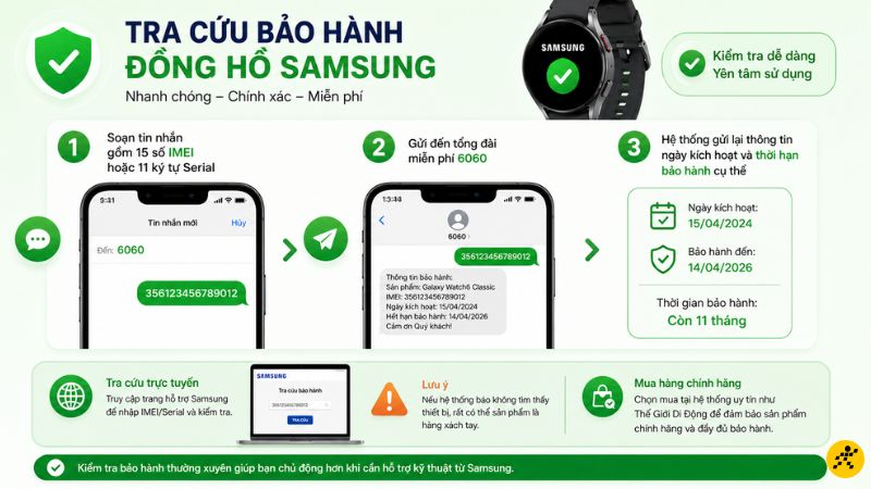 Tra cứu bảo hành đồng hồ samsung sau khi có imei Tra cứu bảo hành đồng hồ samsung sau khi có imei