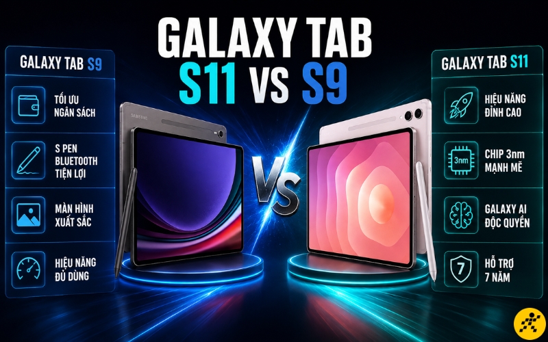 Tiêu chí quyết định mua Tab S11 hay Tab S9 Tiêu chí quyết định mua Tab S11 hay Tab S9