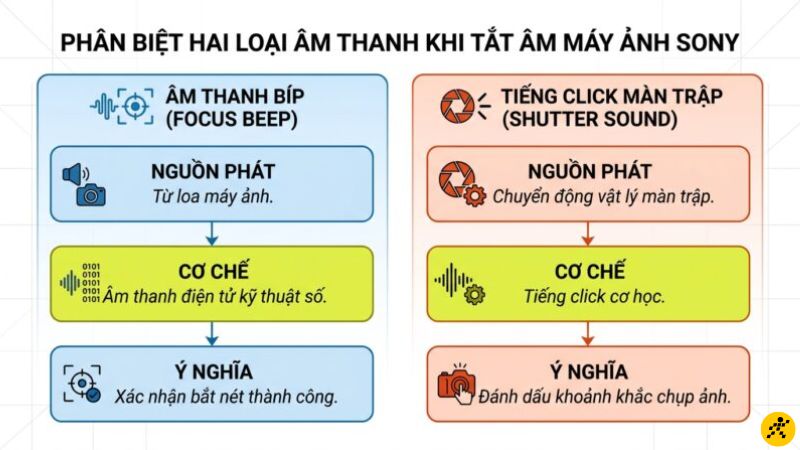 Cách phân biệt âm thanh lấy nét và tiếng màn trập trên máy ảnh Sony Cách phân biệt âm thanh lấy nét và tiếng màn trập trên máy ảnh Sony