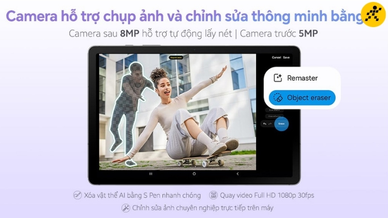 Galaxy Tab S10 Lite có camera sau 8MP và camera trước 5MP Galaxy Tab S10 Lite có camera sau 8MP và camera trước 5MP