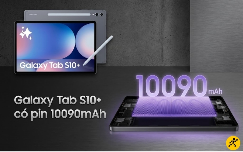 Galaxy Tab S10+ có pin 10090mAh và hỗ trợ sạc nhanh 45W Galaxy Tab S10+ có pin 10090mAh và hỗ trợ sạc nhanh 45W