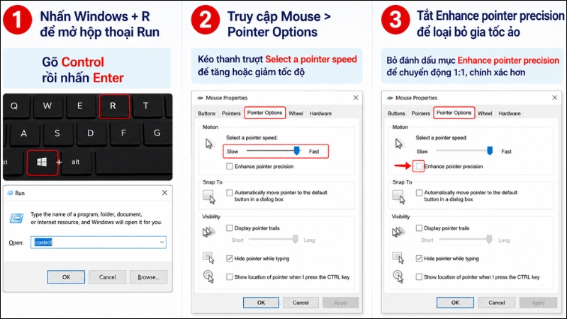  Chỉnh tốc độ con trỏ chuột trong c&agrave;i đặt Windows