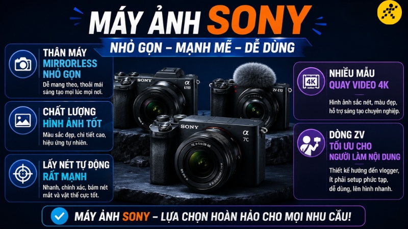 Các điểm mạnh của máy ảnh Sony Các điểm mạnh của máy ảnh Sony
