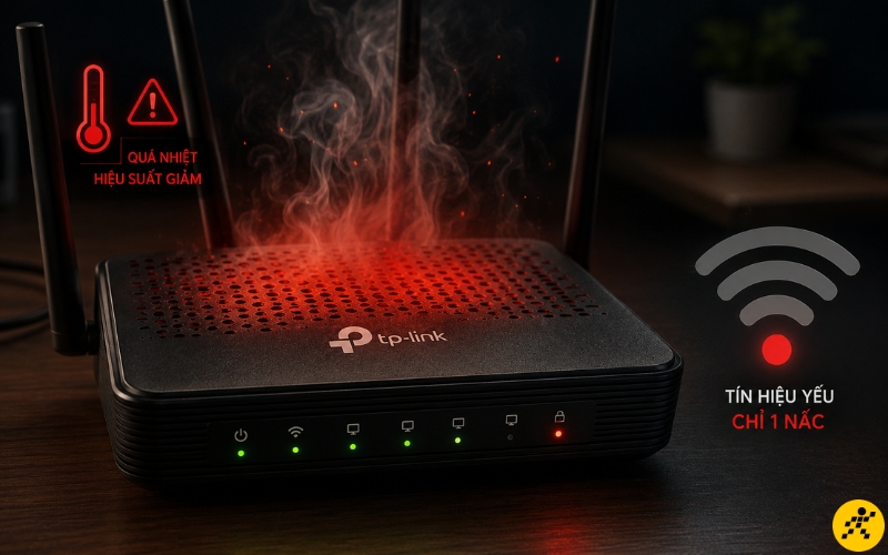 Router TP-Link nóng làm giảm hiệu suất Router TP-Link nóng làm giảm hiệu suất