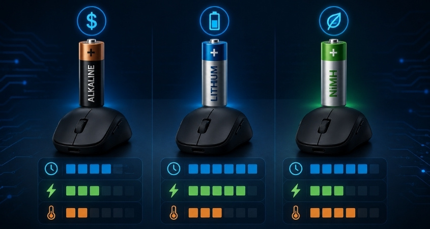 So sánh pin Alkaline Lithium Nimh cho chuột bluetooth So sánh pin Alkaline Lithium Nimh cho chuột bluetooth