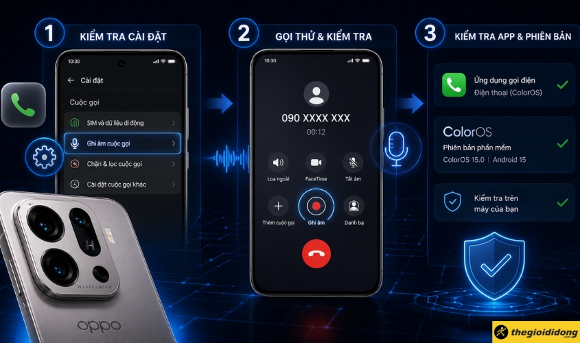 Cách kiểm tra OPPO Find X9 Pro có ghi âm cuộc gọi được không Cách kiểm tra OPPO Find X9 Pro có ghi âm cuộc gọi được không