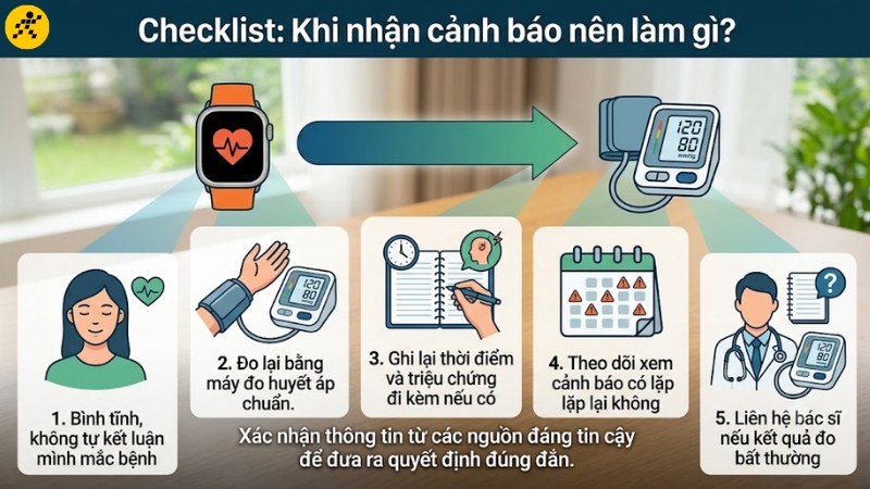 Checklist bạn cần lưu ý khi nhận cảnh báo huyết áp từ Apple Watch Checklist bạn cần lưu ý khi nhận cảnh báo huyết áp từ Apple Watch