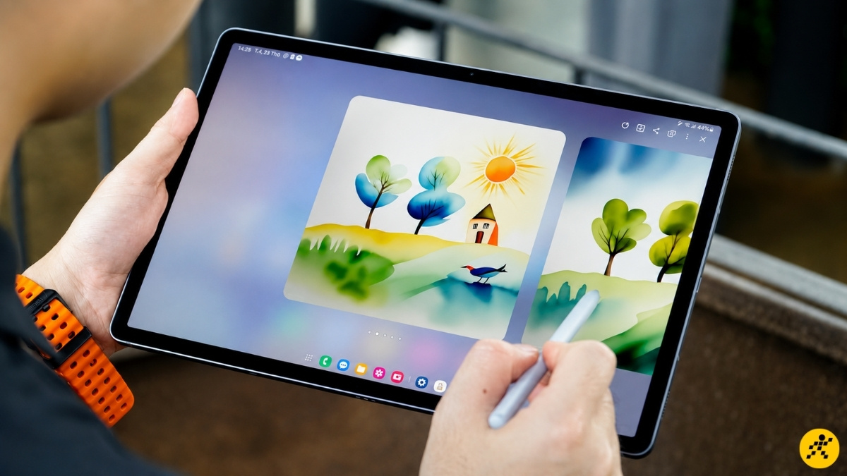 Kh&ocirc;ng gian lớn tr&ecirc;n Galaxy Tab S10+ gi&uacute;p m&aacute;y xem phim, l&agrave;m việc thoải m&aacute;i hơn
