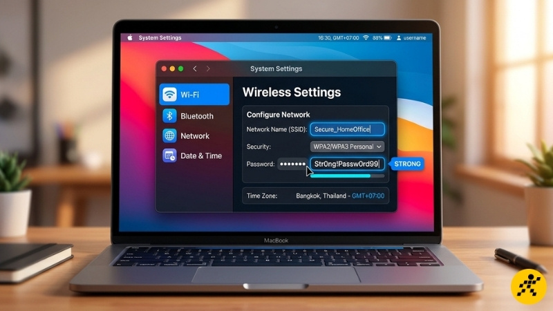 Thay đổi tên WiFi và mật khẩu bảo mật tại danh mục Wireless Settings Thay đổi tên WiFi và mật khẩu bảo mật tại danh mục Wireless Settings