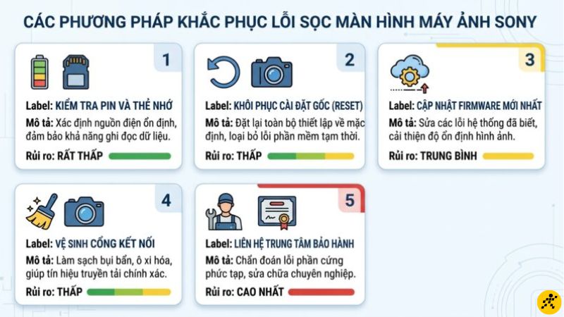 cách khắc phục lỗi sọc màn hình máy ảnh Sony hiệu quả cách khắc phục lỗi sọc màn hình máy ảnh Sony hiệu quả