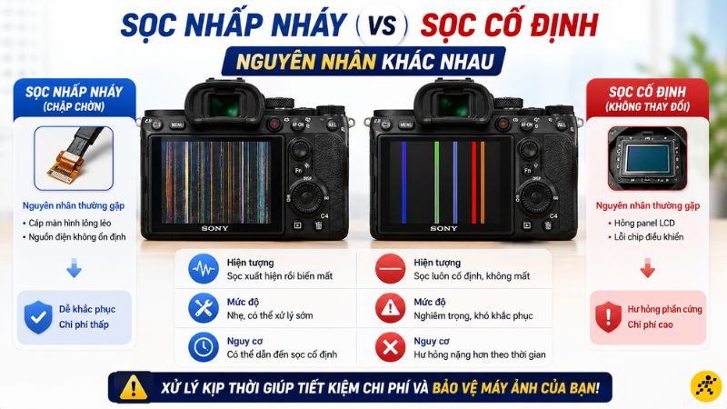 Sọc nhấp nháy và sọc cố định Sọc nhấp nháy và sọc cố định