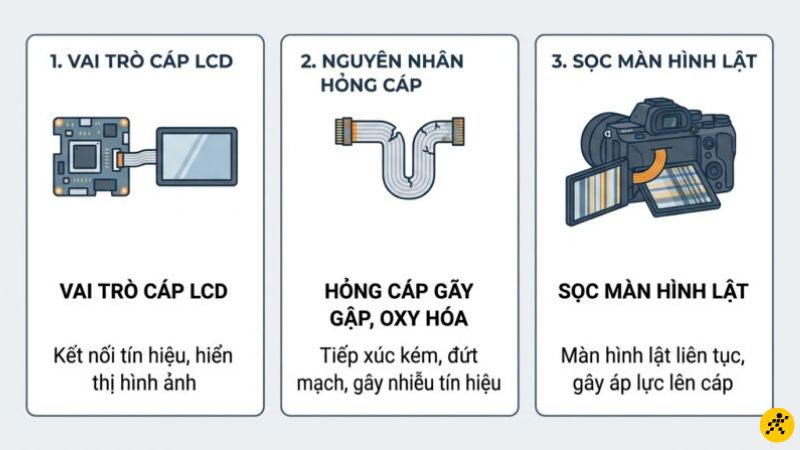 Hỏng cáp màn hình (Cable LCD): Thủ phạm số 1 Hỏng cáp màn hình (Cable LCD): Thủ phạm số 1