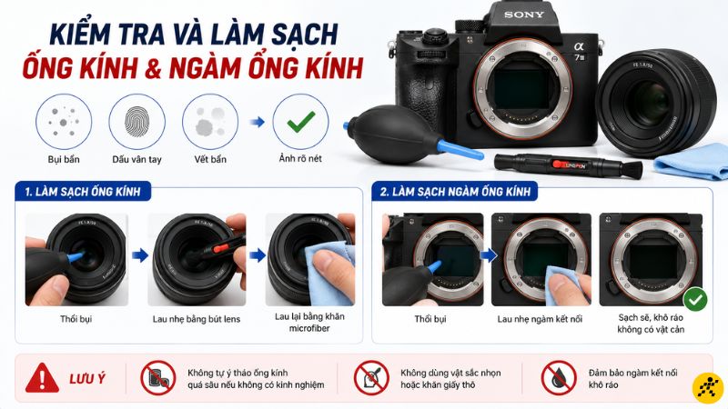 Kiểm tra v&agrave; l&agrave;m sạch ống k&iacute;nh, ng&agrave;m ống k&iacute;nh