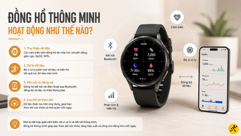 Đồng hồ thông minh hoạt động như thế nào? Đồng hồ thông minh hoạt động như thế nào?